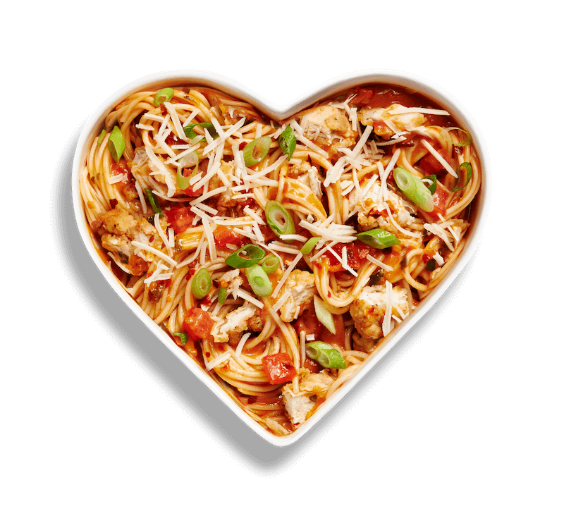 Heart Shaped Pasta Bowl